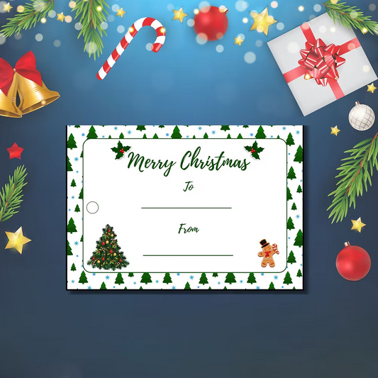 Festive Forest β Christmas Gift Tag (3.5 x 2.5 in)