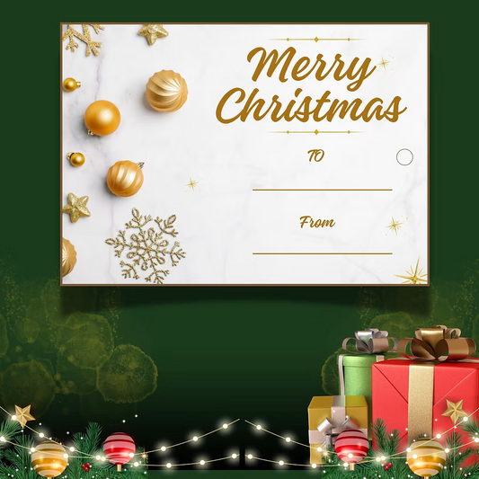 Timeless Gold – Christmas Gift Tag (3.5 x 2.5 in)