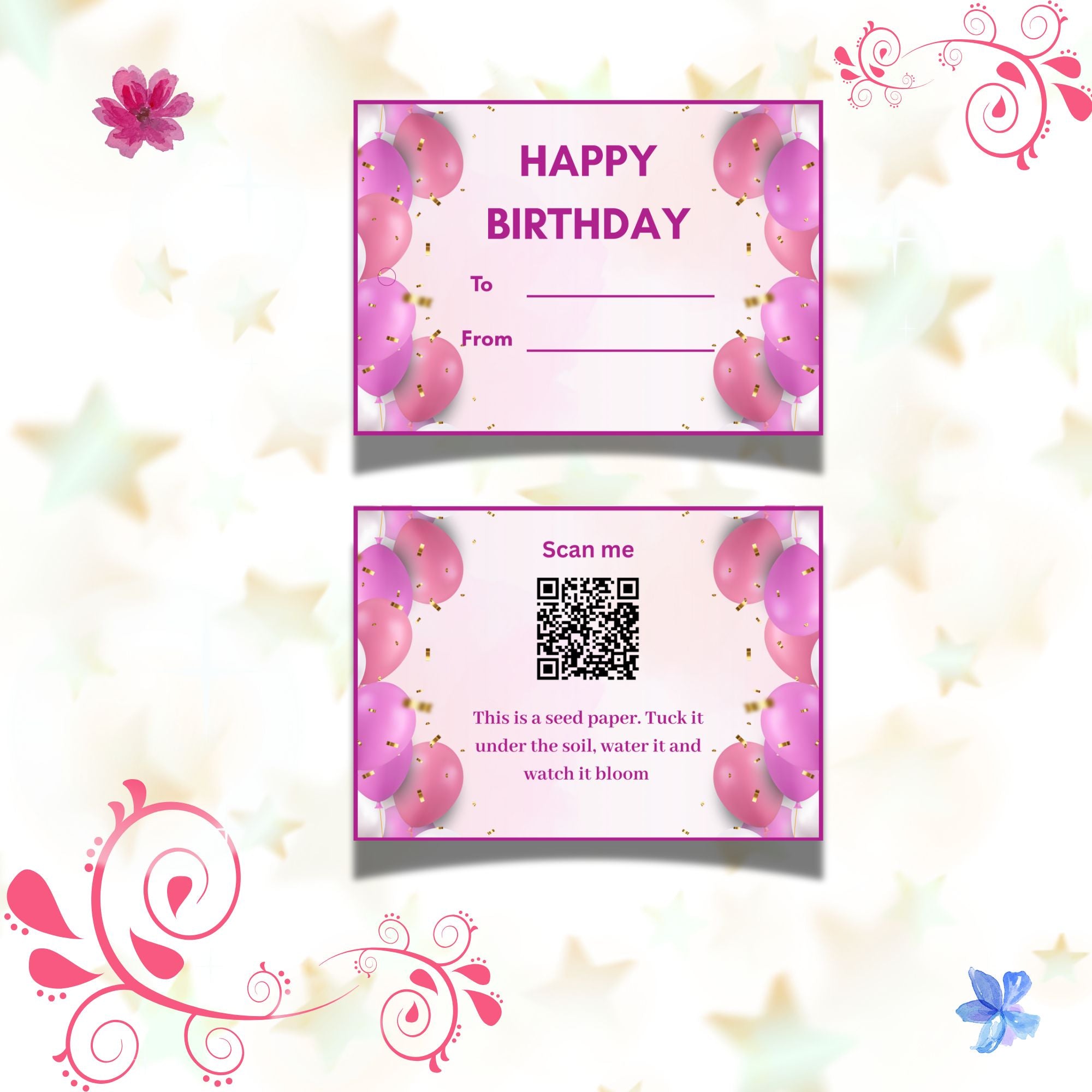 Confetti Charm – Birthday Gift Tag (3.5 x 2.5 in) (Pack of 18)