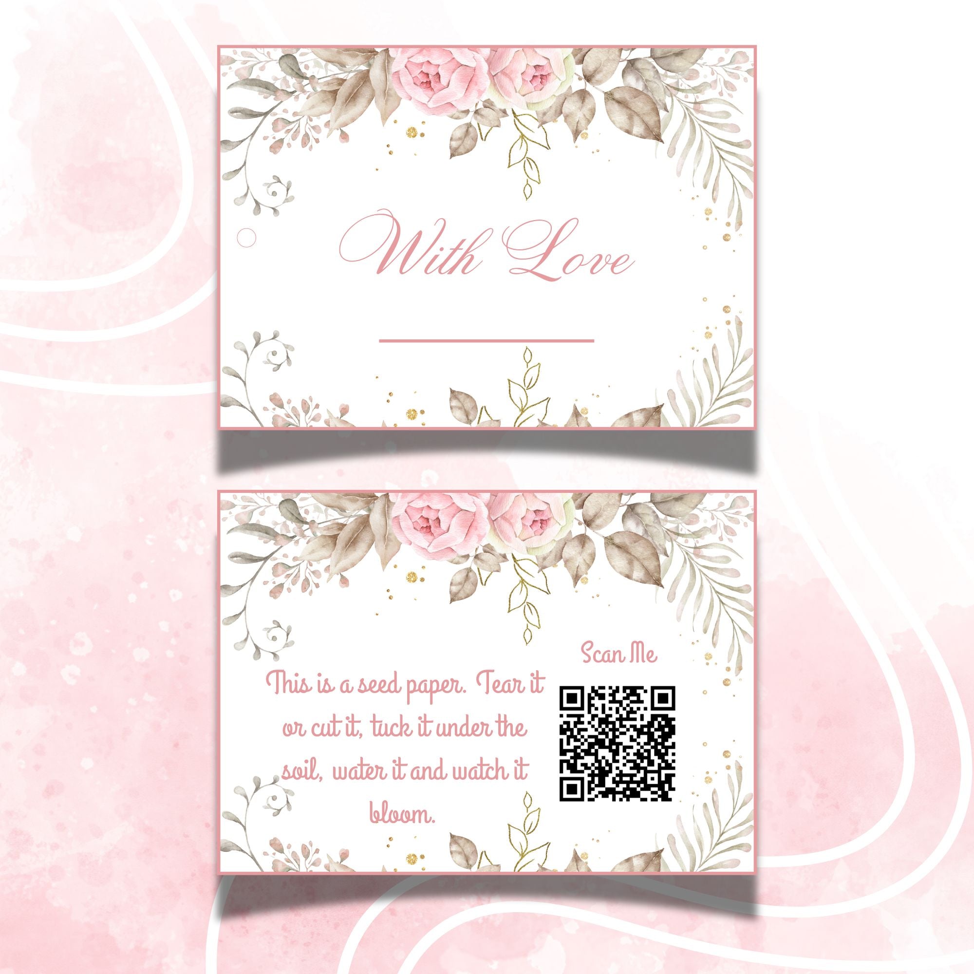 Soft Romance – Gift Tag (3.5 x 2.5 in) (Pack of 18)