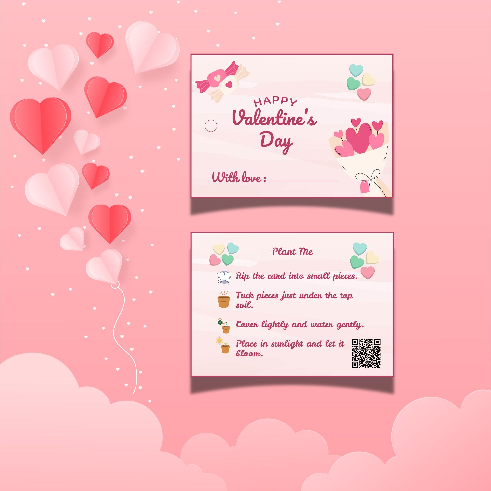 Candy Love – Valentine Gift Tag (3.5 x 2.5 in) (Pack of 18)