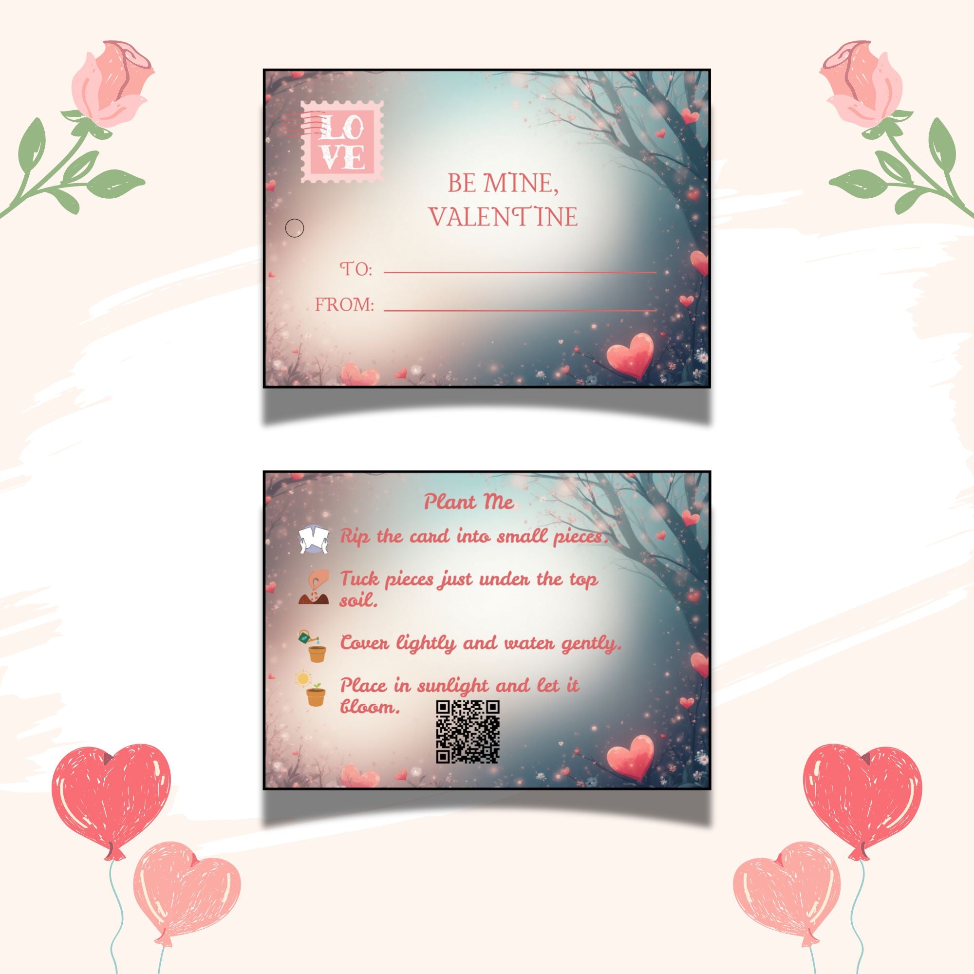 Be Mine – Valentine Gift Tag (3.5 x 2.5 in) (Pack of 18)
