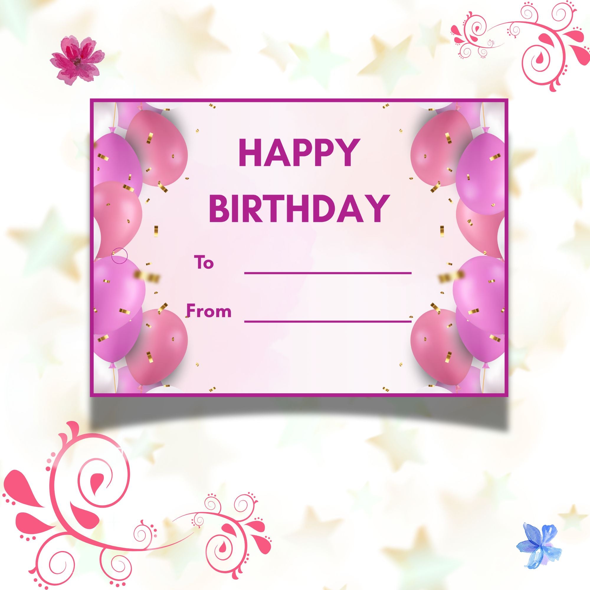 Confetti Charm – Birthday Gift Tag (3.5 x 2.5 in) (Pack of 18)