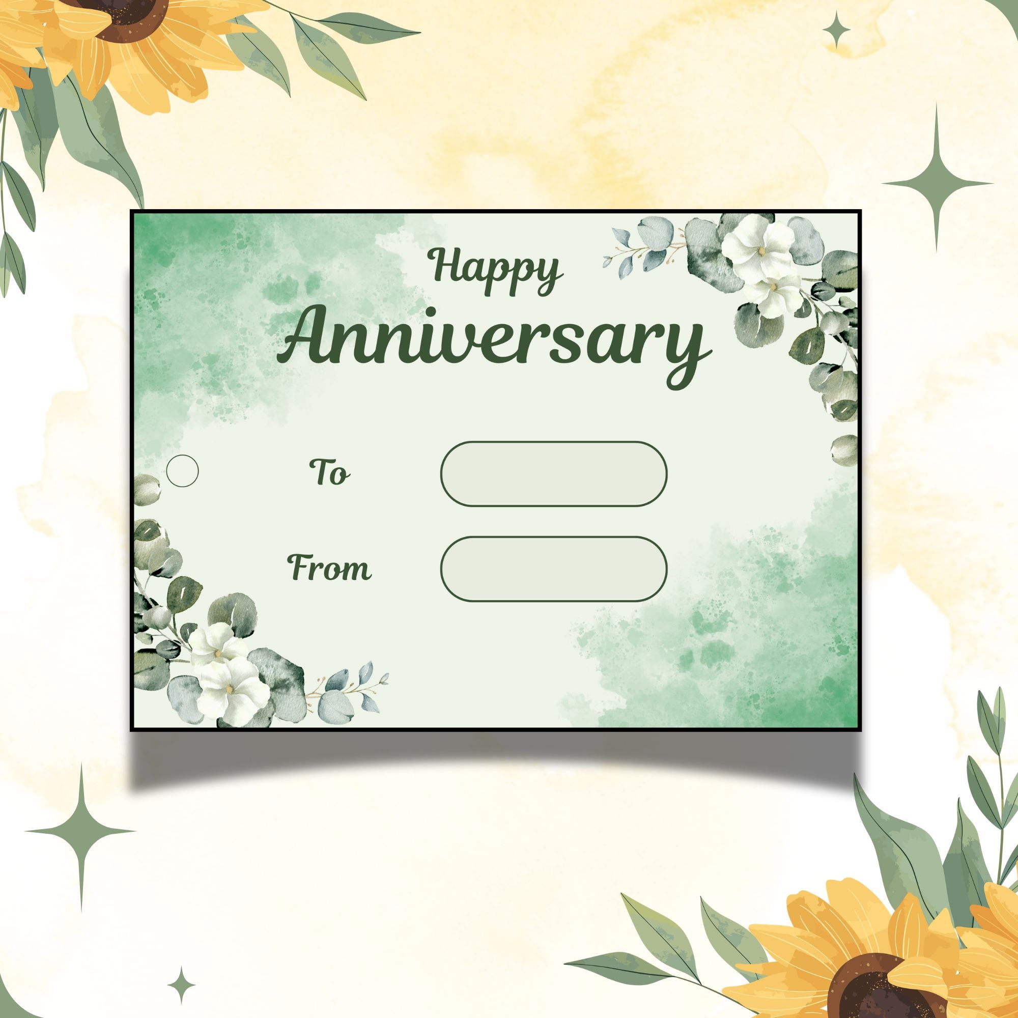 Pure Tranquility – Anniversary Gift Tag (3.5 x 2.5 in) (Pack of 18)