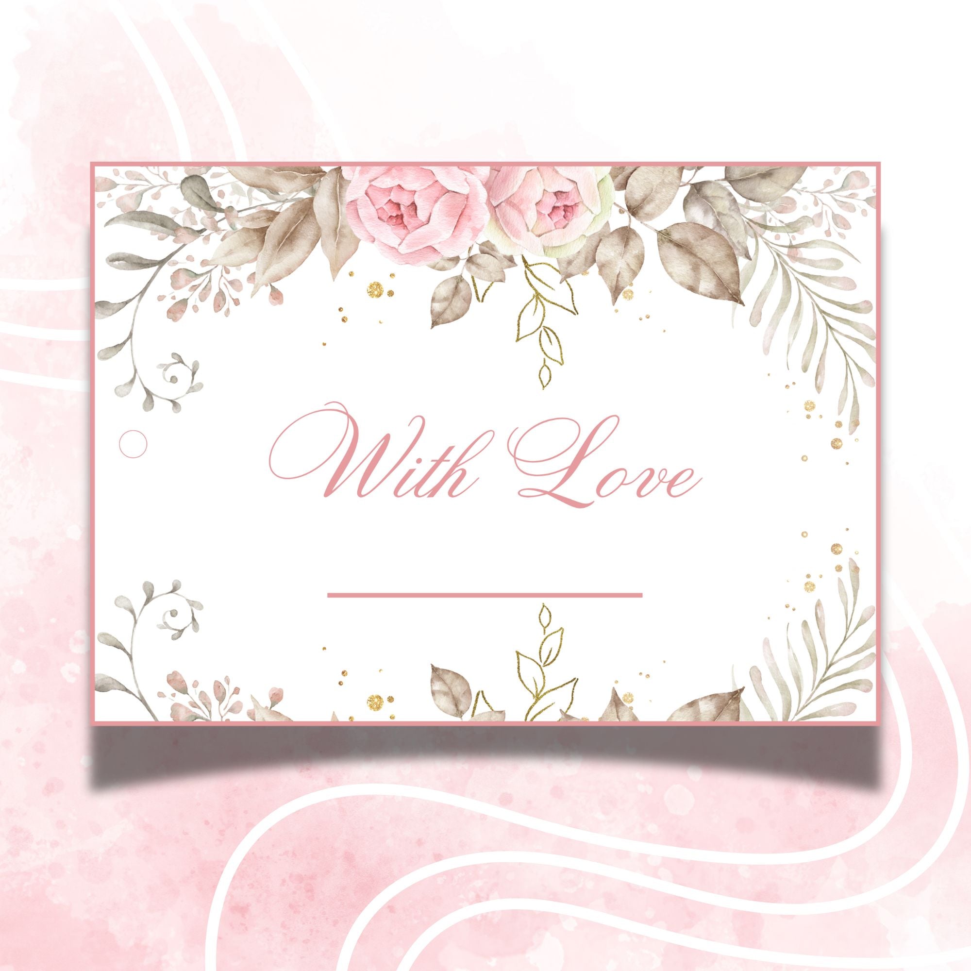 Soft Romance – Gift Tag (3.5 x 2.5 in) (Pack of 18)