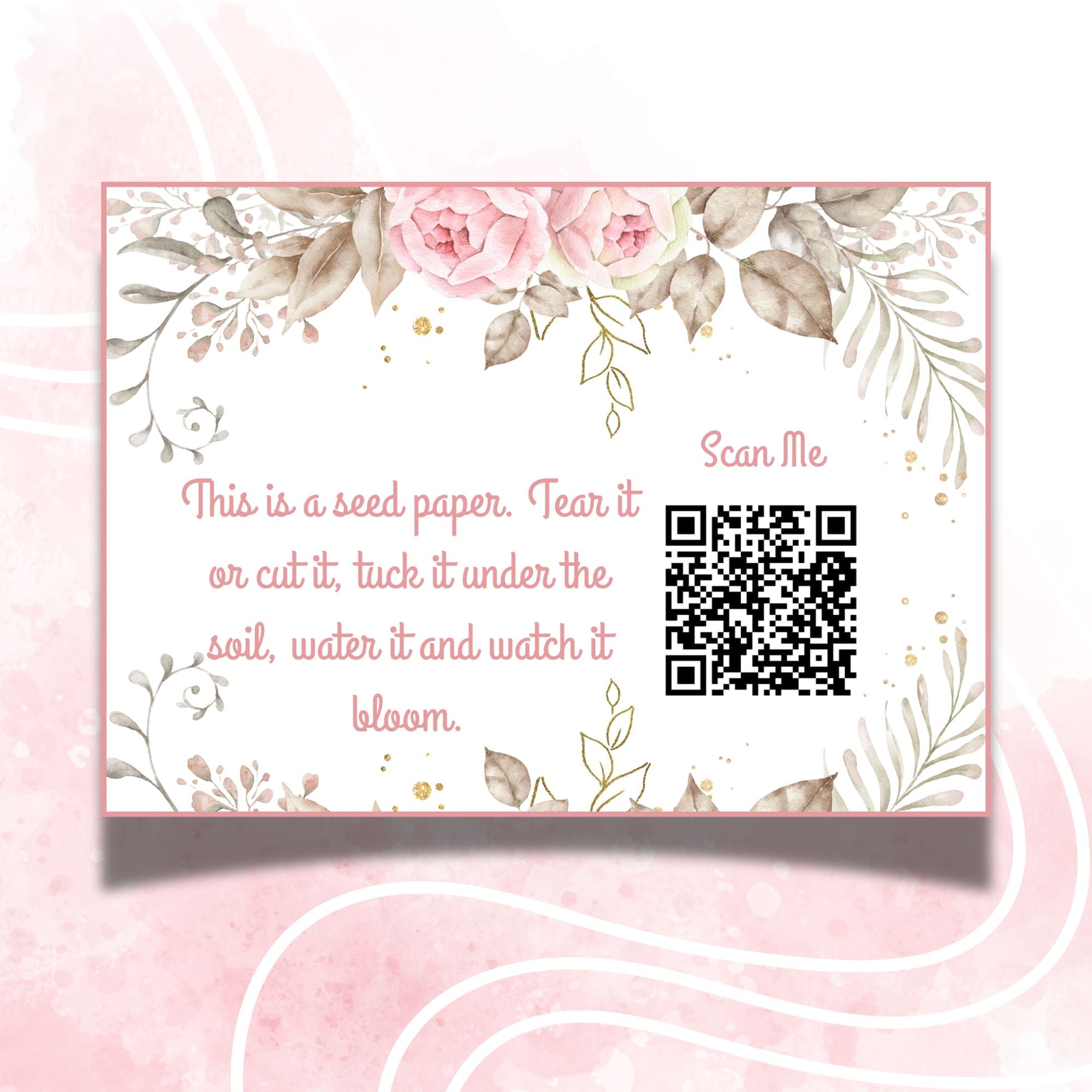 Soft Romance – Gift Tag (3.5 x 2.5 in) (Pack of 18)