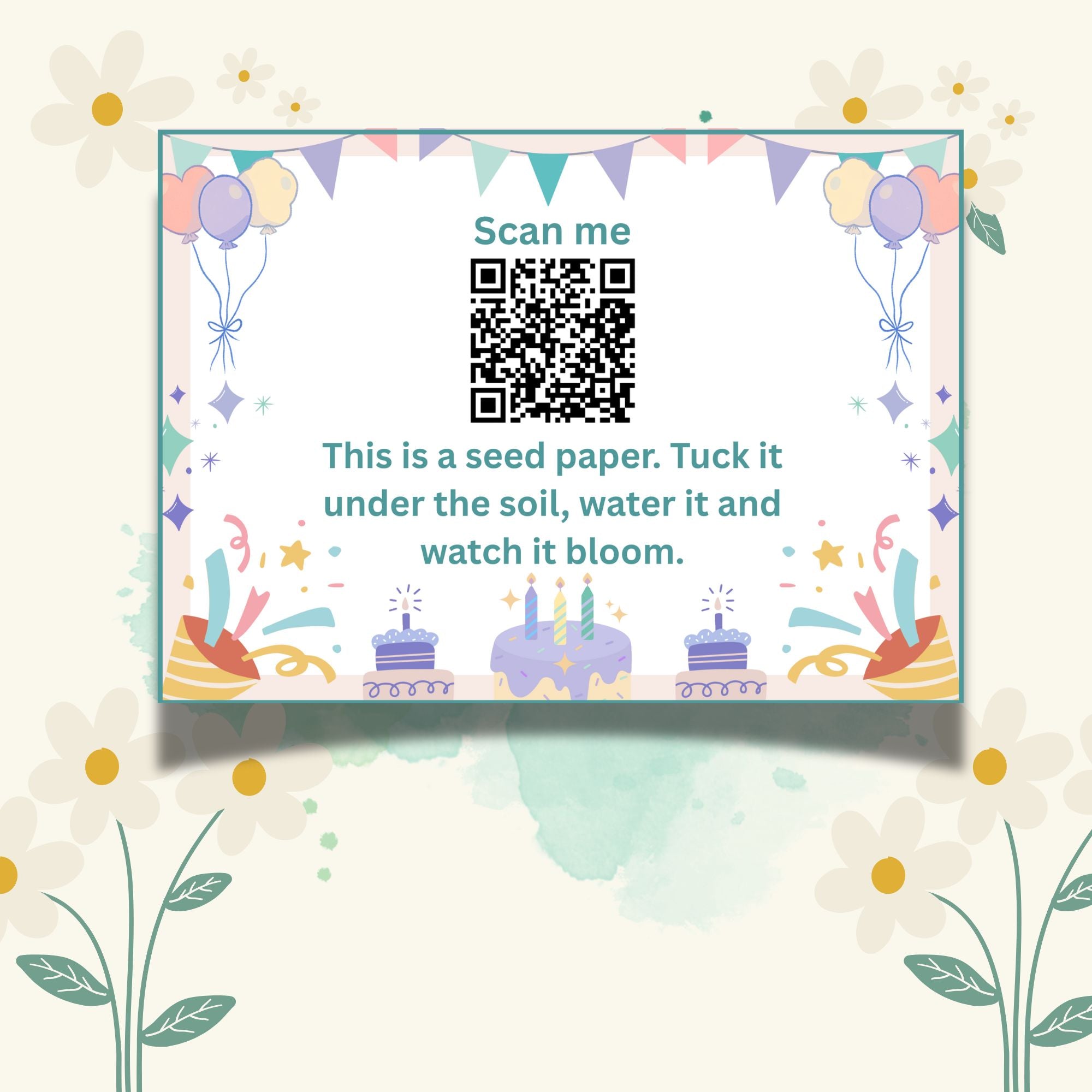 Sweet Surprise – Birthday Gift Tag (3.5 x 2.5 in) (Pack of 18)