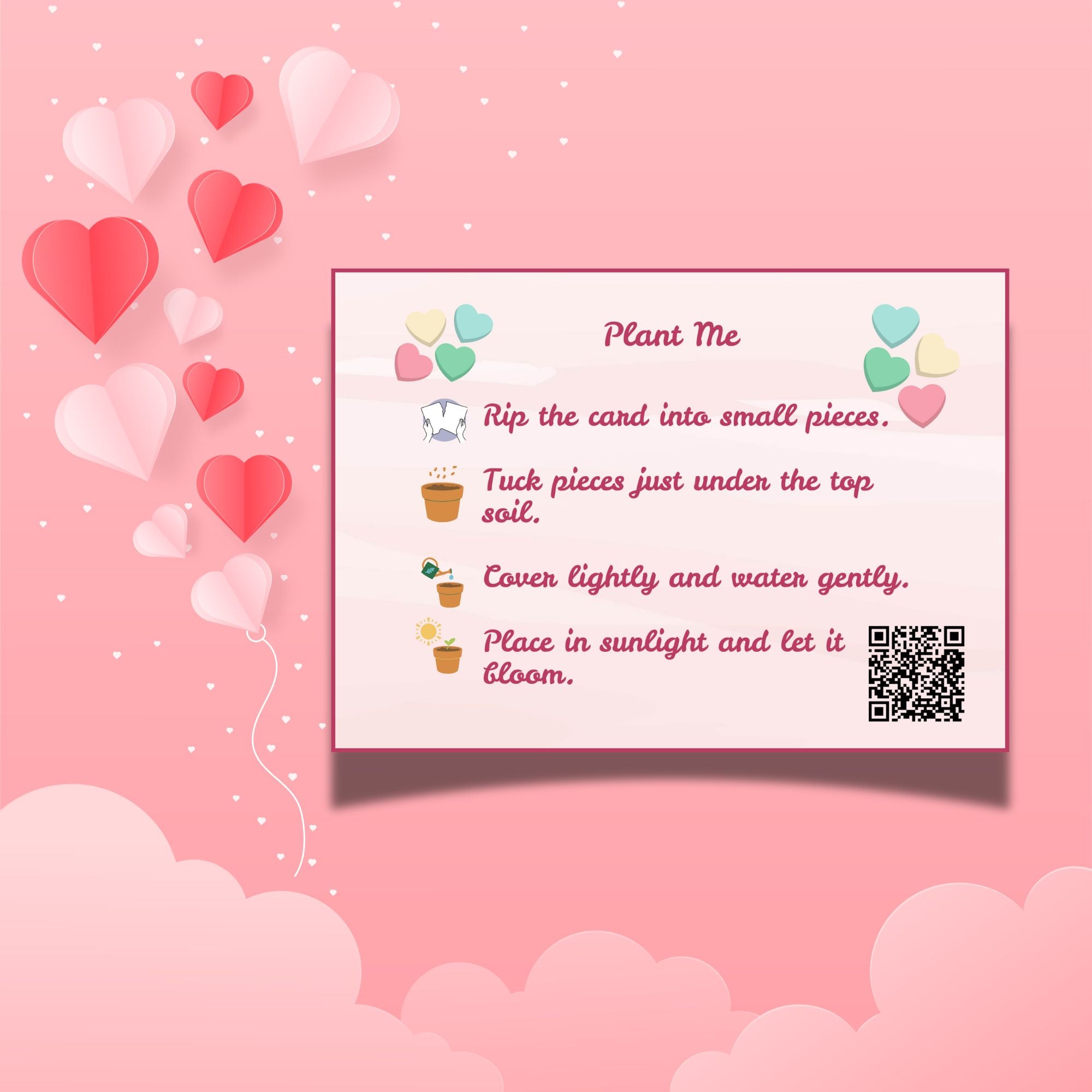 Candy Love – Valentine Gift Tag (3.5 x 2.5 in) (Pack of 18)