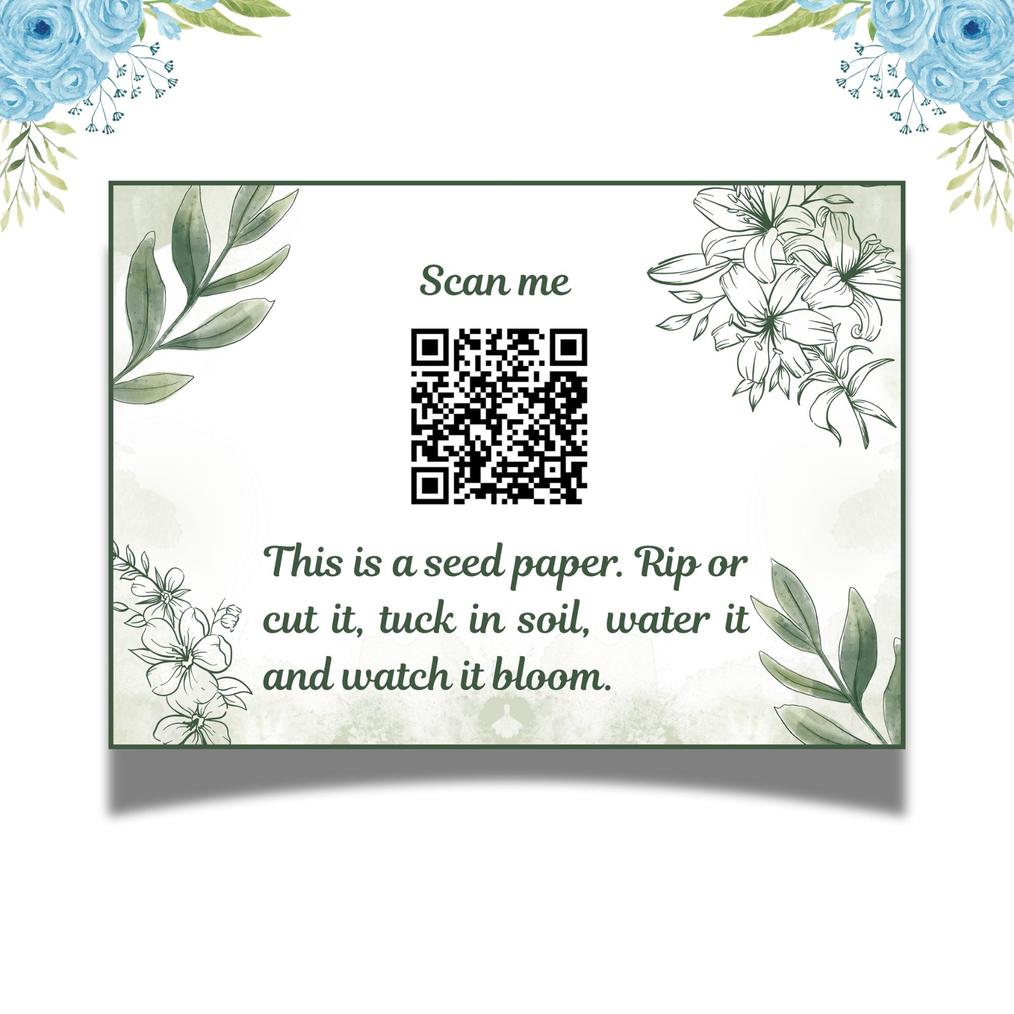Evergreen Love – Anniversary Gift Tag (3.5 x 2.5 in) (Pack of 18)