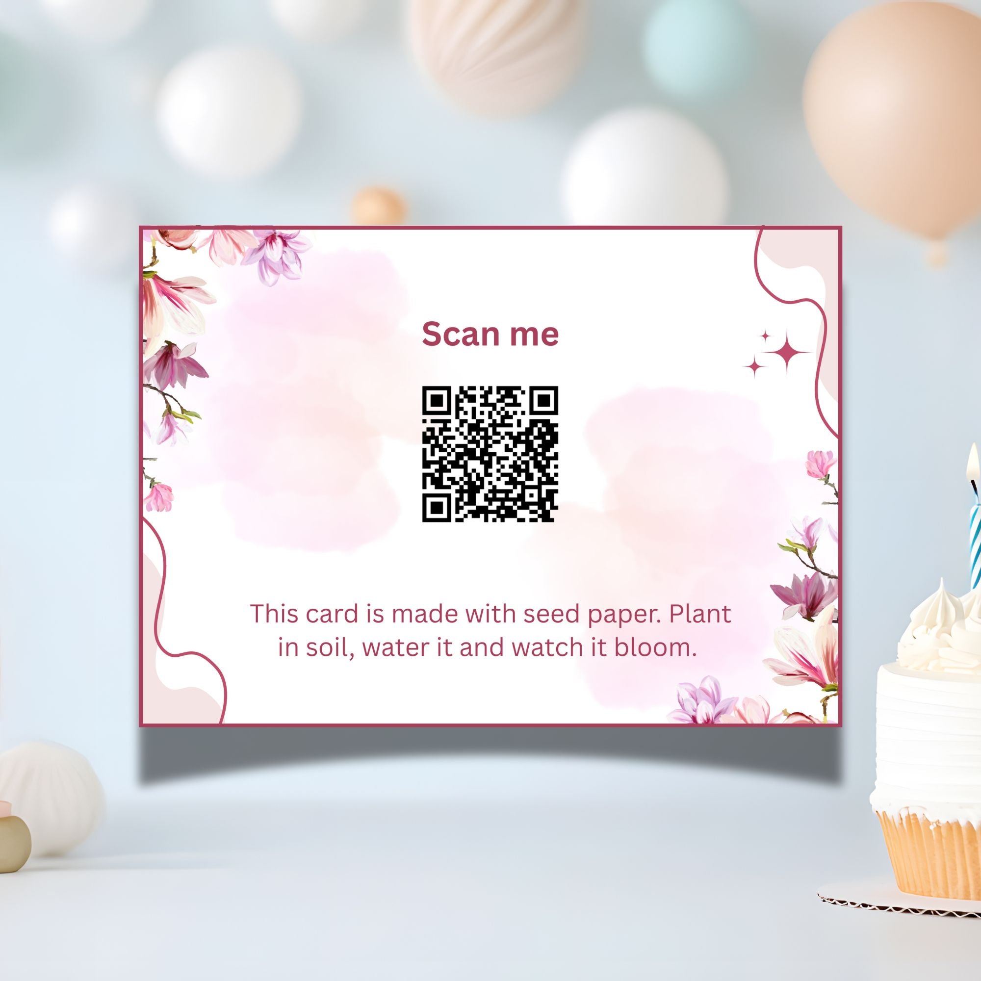 Pastel Petals – Birthday Gift Tag (3.5 x 2.5 in) (Pack of 18)