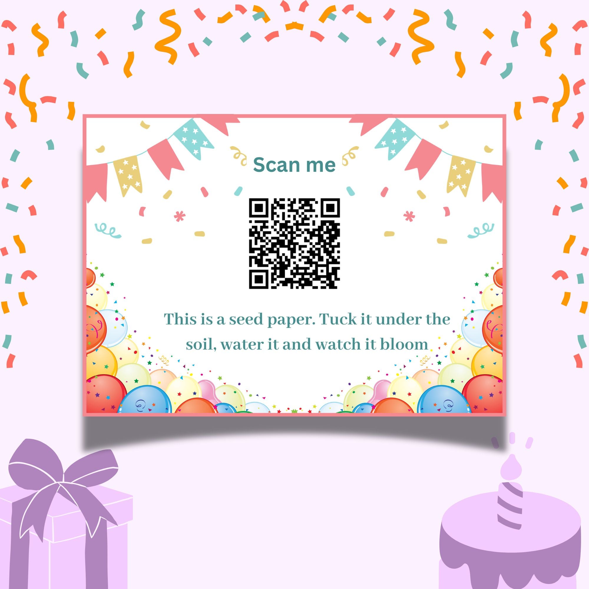 Balloon Bash – Birthday Gift Tag (3.5 x 2.5 in) (Pack of 18)
