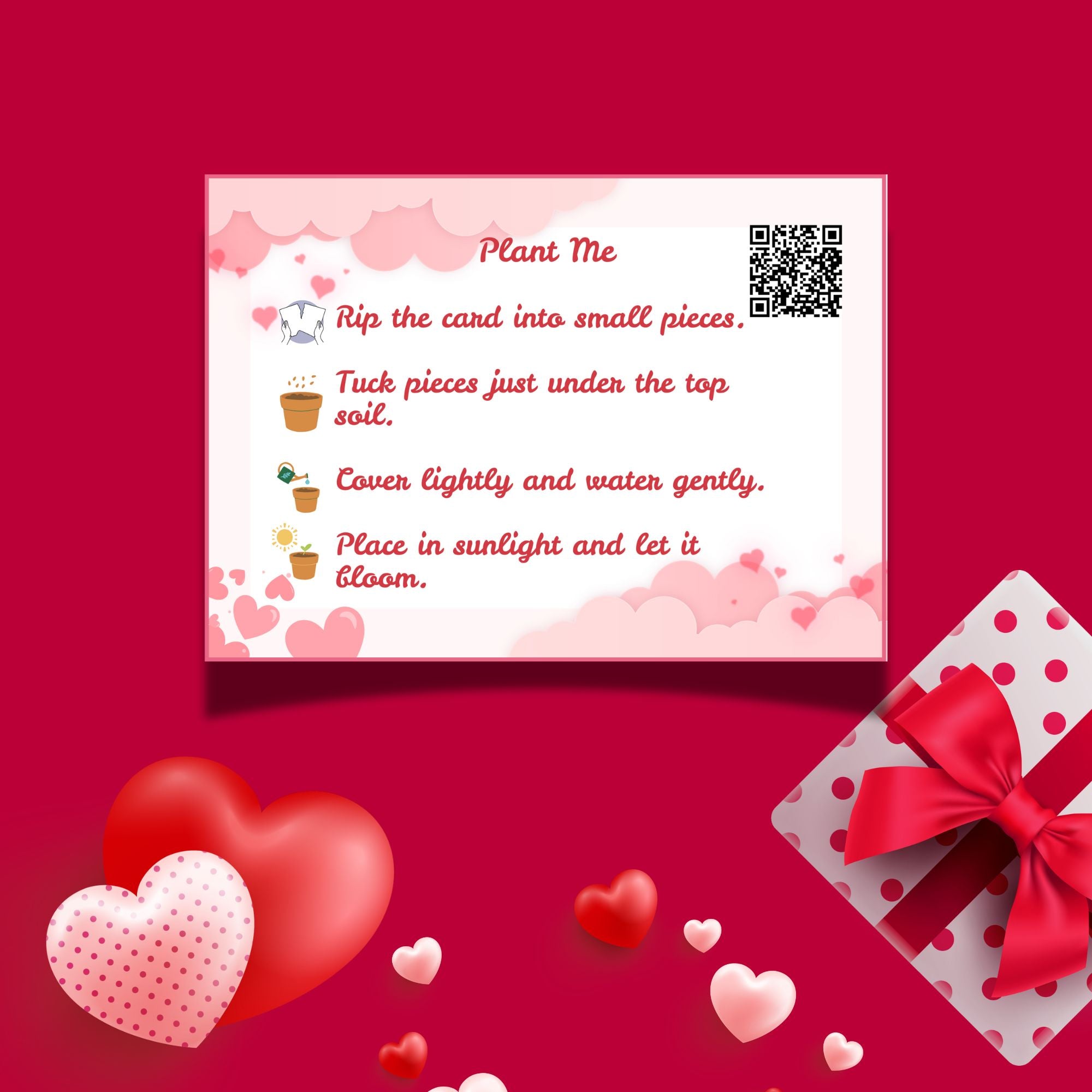 Love in the Air – Valentine Gift Tag (3.5 x 2.5 in) (Pack of 18)