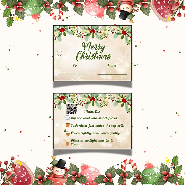 Mistletoe Magic – Christmas Gift Tag (3.5 x 2.5 in)