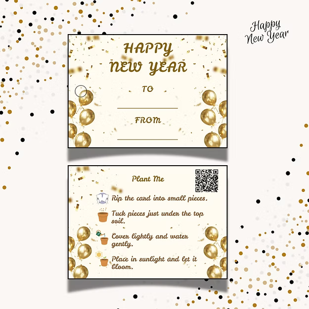 Sparkling Start – New Year Gift Tag (3.5 x 2.5 in) (Pack of 18)