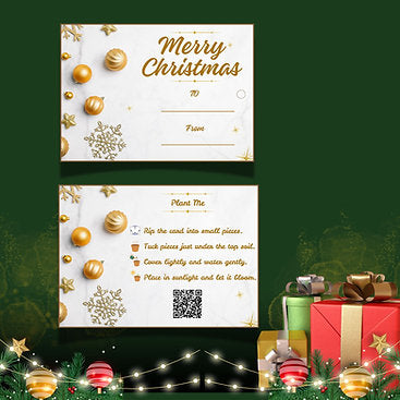 Timeless Gold – Christmas Gift Tag (3.5 x 2.5 in) (Pack of 18)