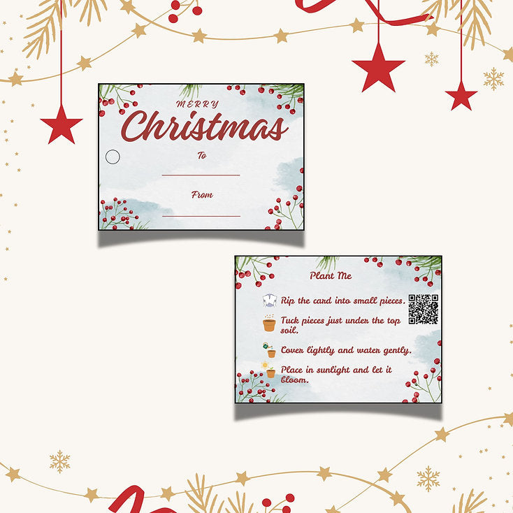 Winter Berries – Christmas Gift Tag (3.5 x 2.5 in) (Pack of 18)