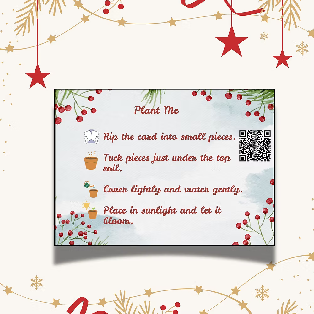 Winter Berries – Christmas Gift Tag (3.5 x 2.5 in) (Pack of 18)