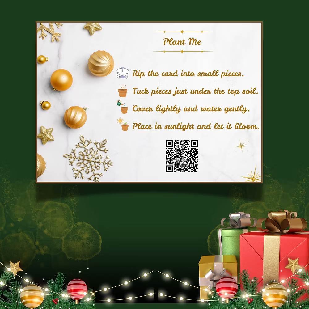 Timeless Gold – Christmas Gift Tag (3.5 x 2.5 in) (Pack of 18)