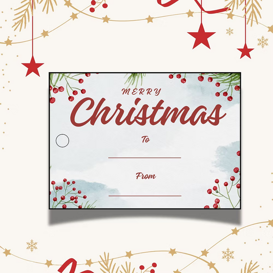 Winter Berries – Christmas Gift Tag (3.5 x 2.5 in)