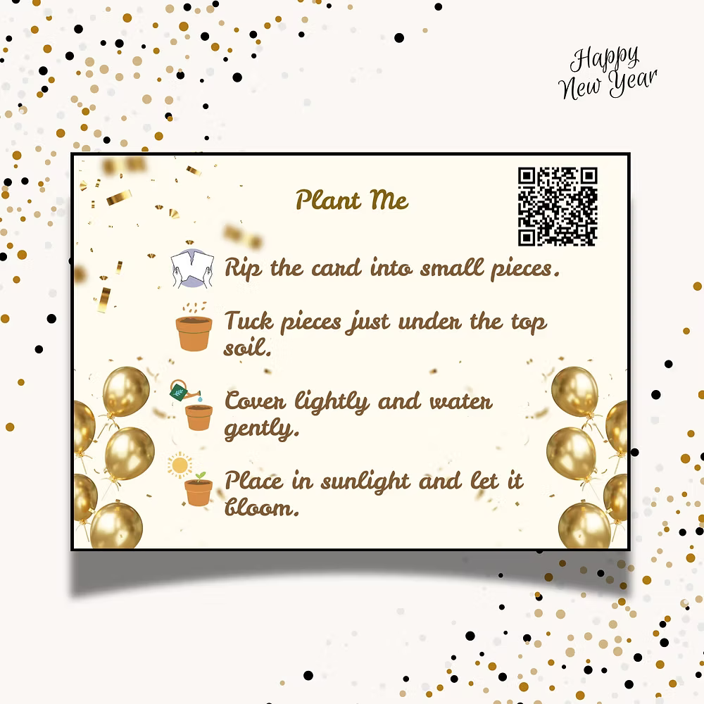 Sparkling Start – New Year Gift Tag (3.5 x 2.5 in) (Pack of 18)