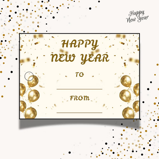 Sparkling Start – New Year Gift Tag (3.5 x 2.5 in)