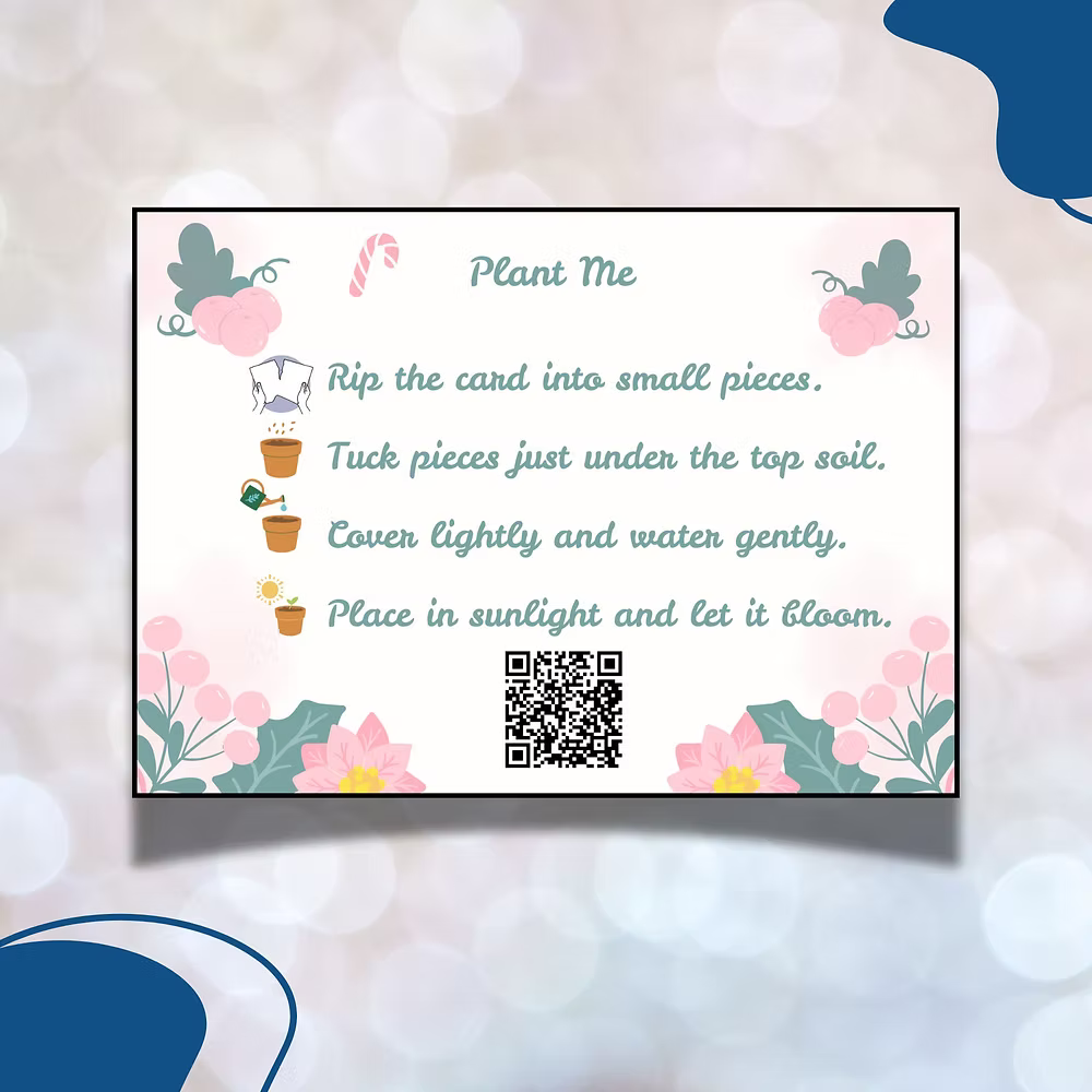 Pink Delight – New Year Gift Tag (3.5 x 2.5 in) (Pack of 18)