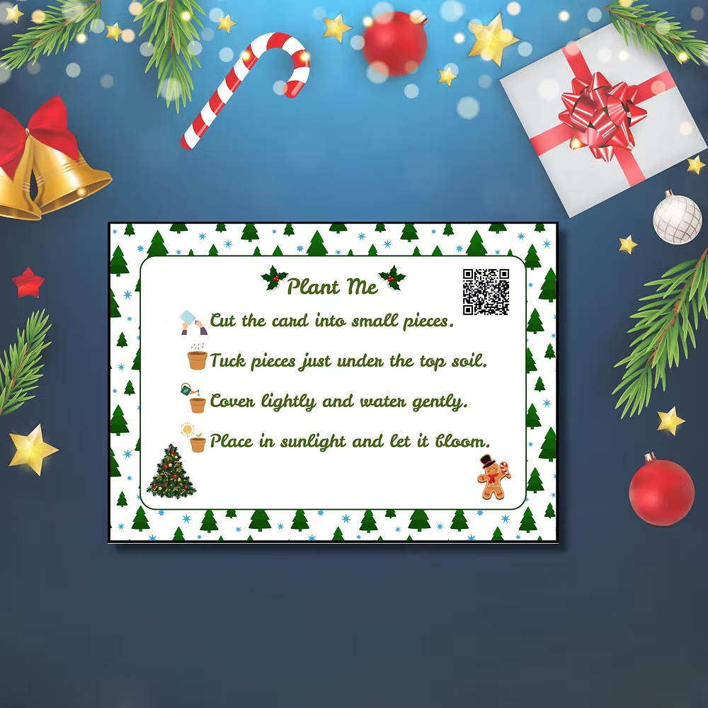 Festive Forest – Christmas Gift Tag (3.5 x 2.5 in) (Pack of 18)