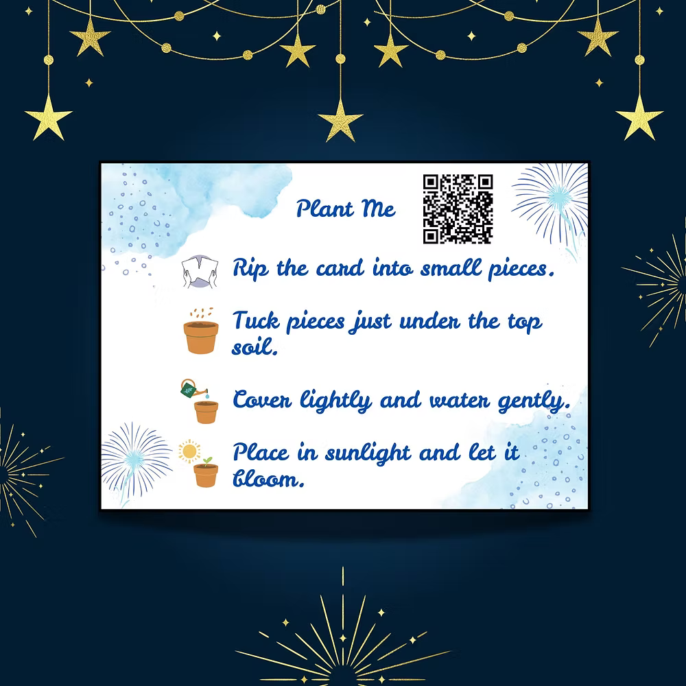 Ocean Spark – New Year Gift Tag (3.5 x 2.5 in)