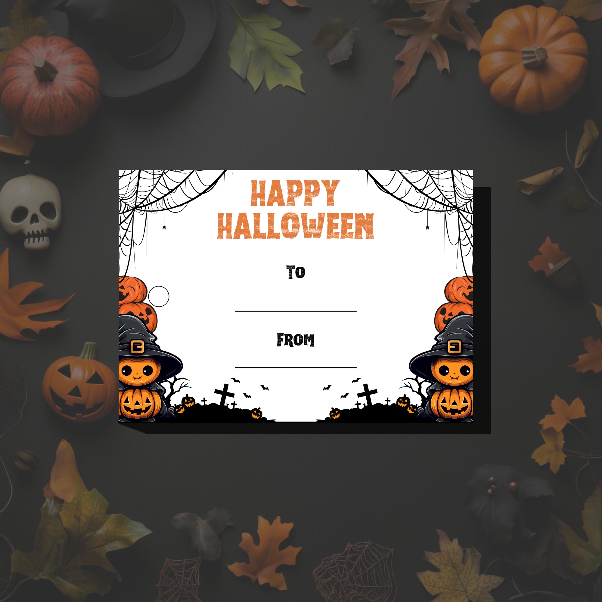 Pumpkin Witch – Halloween Gift Tag (3.5 x 2.5 in) (Pack of 18)