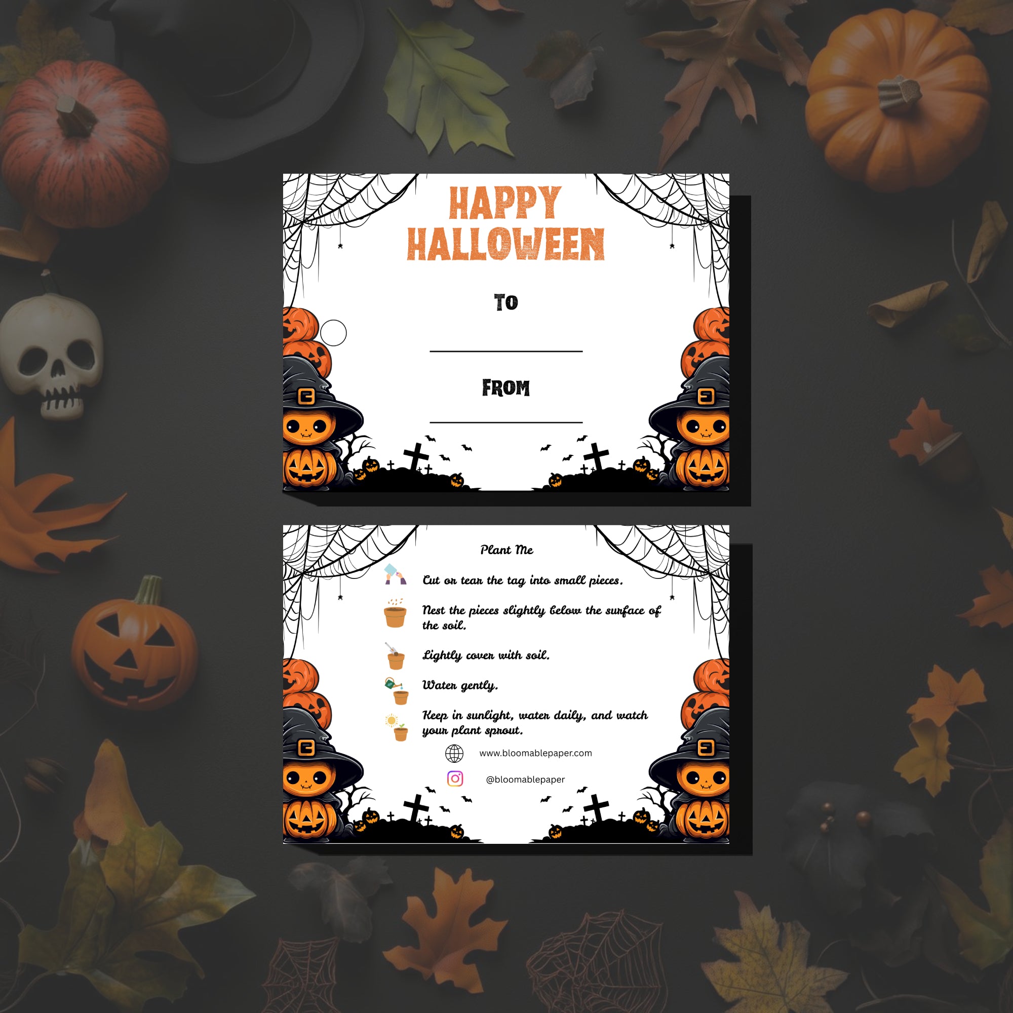 Pumpkin Witch – Halloween Gift Tag (3.5 x 2.5 in) (Pack of 18)