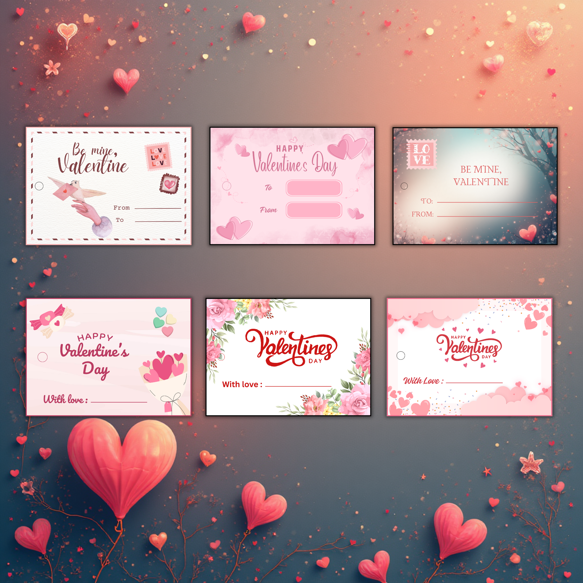 Valentine’s Day - Gift Tag Combo (3.5 x 2.5 in) (Pack of 18)